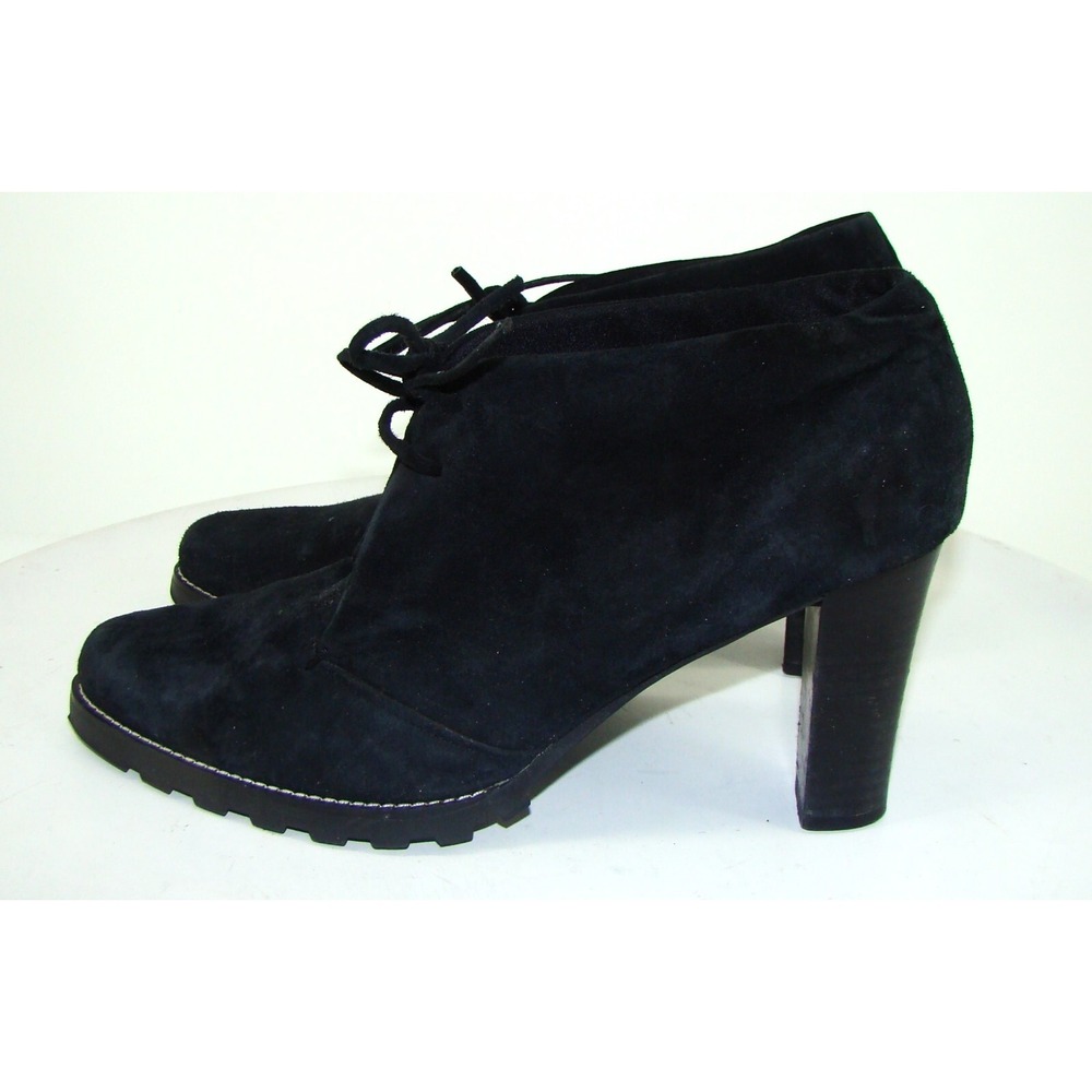 COLIN STUART WOMENS BLACK SUEDE ANKLE BOOTS SIZE 9     C124